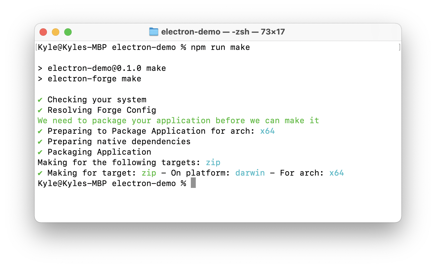 （三）如何打包 electron 程序：electron-forge 的使用教程 - 图7