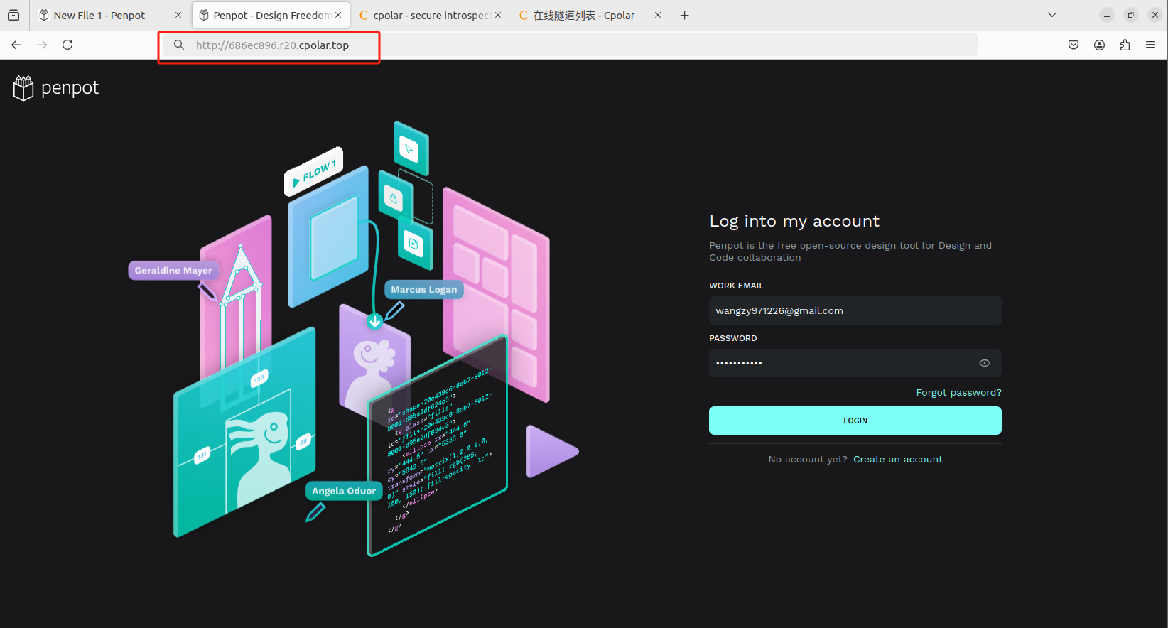开源设计和原型创作平台Penpot本地docker部署与远程在线协作 - 图12