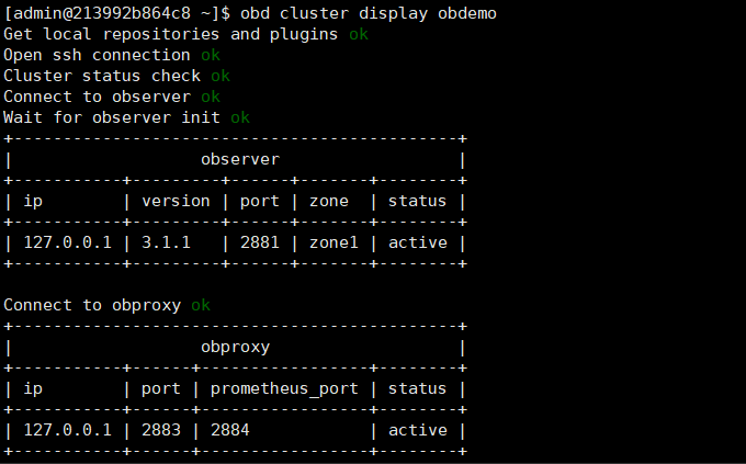 docker 安装oceanbase - 图6